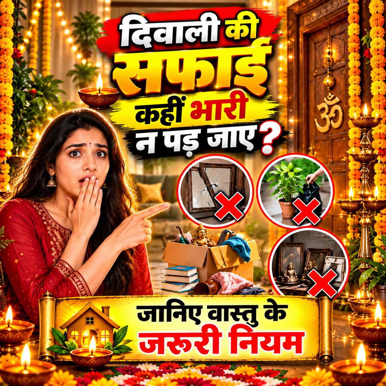 दिवाली की सफाई और वास्तु शास्त्र के महत्वपूर्ण नियम